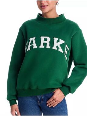 Palms White Varsity Mock Neck Fleece Sweatshirt